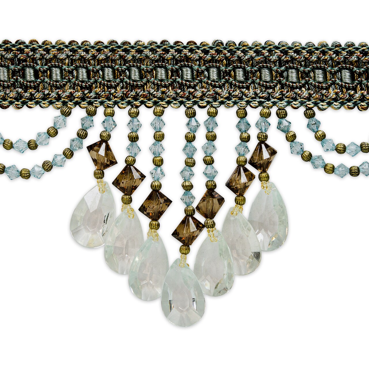 10 yards of Isabella Scalloped Bead Fringe Trim | 10 yard cut